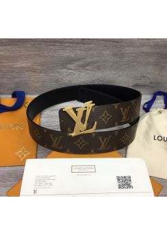 Louis Vuitton Belt LV Shake Reversible Brown Monogram Canvas Belt 40MM