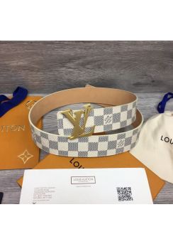 Louis Vuitton Belt LV Shake Reversible Belt White Damier Canvas 40MM