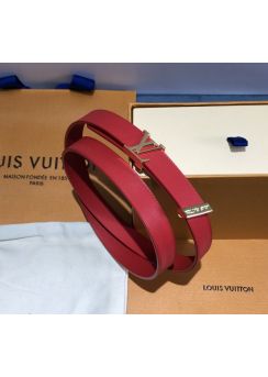 Louis Vuitton Belt LV initiales Red Leather Belt 20MM