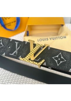 Louis Vuitton LV x YK LV Initiales Infinity Dots Leather Belt Black 40MM