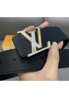 Louis Vuitton LV Initiales Leather 40MM Belt Black 