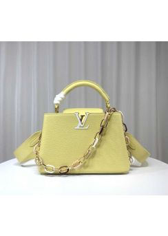 Louis Vuitton Capucines BB Yellow Leather Chain Bag M21643 