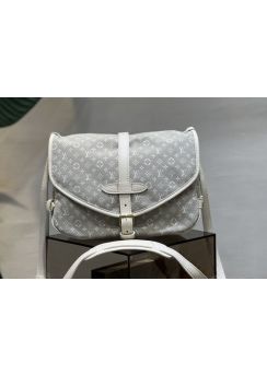 Louis Vuitton 2012 Monogram Idylle Saumur PM Shoulder Bag Gray M40666