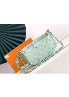Louis Vuitton Multi Pochette Accessoires Shoulder Crossbody Bag Green Monogram Leather M80399