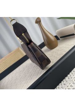 Louis Vuitton Mini Pochette Accessoires Brown Damier Canvas M58009 