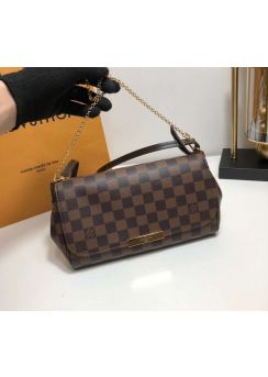 Louis Vuitton Favorite MM Shoulder Bag Brown Damier Canvas N41275