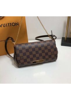 Louis Vuitton Favorite PM Shoulder Bag Brown Damier Canvas N41275