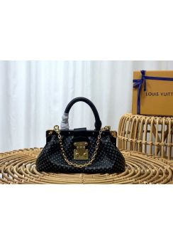 Louis Vuitton Monogram Clutch Black Calfskin Leather Bag M22326 