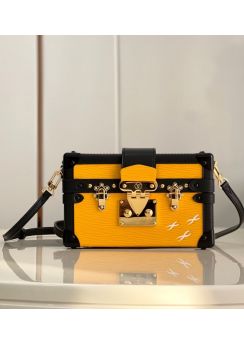 Louis Vuitton Petite Malle Clutch Crossbody Bag Yellow Epi Calf Leather M44199