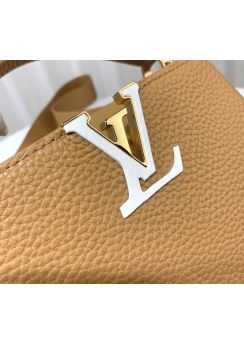 Louis Vuitton Capucines Mini Beige Leather Chain Bag M21798 