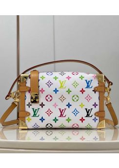 Louis Vuitton Side Trunk White Multicolor Monogram Canvas Shoulder Bag M46358