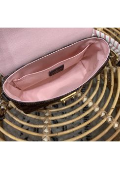 Louis Vuitton Braided Croisette Top Handle Shoulder Bag Damier Ebene Canvas N40451