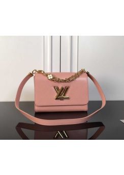 Louis Vuitton Twist MM Shoulder Bag Rose Pink Epi Leather M59402 