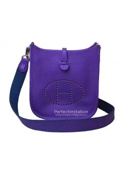 Hermes Togo Leather Mini Evelyne Crossbody Bag Hermes Bags 253916