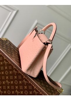 Louis Vuitton Capucines BB Tote Shoulder Bag Pink Ostrich Embossed Leather M93483