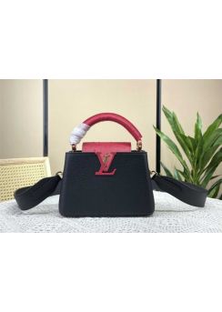 Louis Vuitton Capucines Mini Black Leather and Ostrich Shoulder Bag N82904