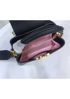 Louis Vuitton Capucines Mini Black Leather Chain Bag M21798
