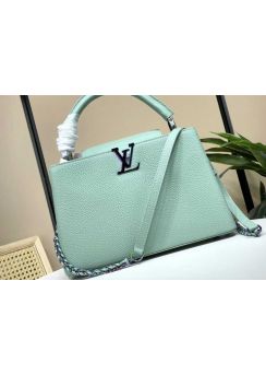 Louis Vuitton Capucines PM Light Green Leather Bag M48865