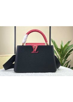 Louis Vuitton Capucines PM Black Leather and Ostrich Shoulder Bag N82904 