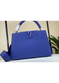 Louis Vuitton Capucines PM Blue Leather Bag M42259