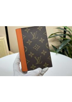 Louis Vuitton Couverture Passeport Monogram Canvas and Orange Leather M82862