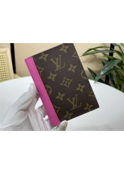 Louis Vuitton Couverture Passeport Monogram Canvas and Fuchsia Leather M82862