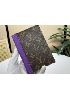 Louis Vuitton Couverture Passeport Monogram Canvas and Purple Leather M82862
