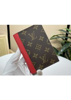 Louis Vuitton Couverture Passeport Monogram Canvas and Red Leather M82862