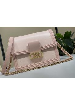 Louis Vuitton Dauphine MM Flap Shoulder Bag Pink Epi Leather M23635
