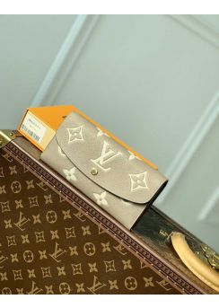 Louis Vuitton Emilie Flap Wallet Gray Monogram Leather M82340