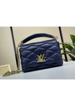 Louis Vuitton GO 14 MM Blue Lambskin Shoulder Crossbody Bag M22890