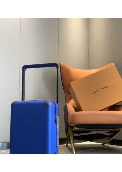 Louis Vuitton Horizon 55 Rolling Luggage Blue Monogram Leather