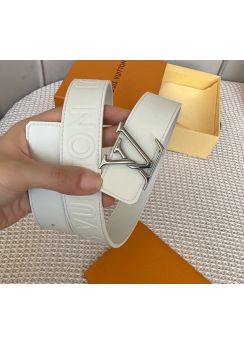 Louis Vuitton LV Attract 35MM White Reversible Belt 