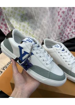 Louis Vuitton LV Charlie White Blue Leather Sneakers 35To45