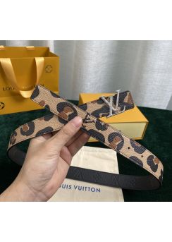 Louis Vuitton LV Iconic Reversible Belt 30MM Leopard Print