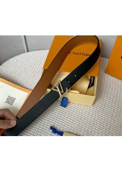Louis Vuitton LV Initiales 30MM Black Brown Leather Belt