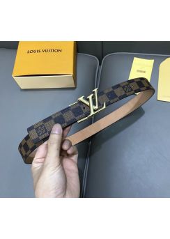Louis Vuitton LV Initiales 30MM Brown Damier Canvas Belt