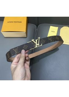 Louis Vuitton LV Initiales 30MM Brown Monogram Canvas Belt
