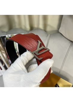 Louis Vuitton LV Initiales 30MM Red Epi Leather Belt
