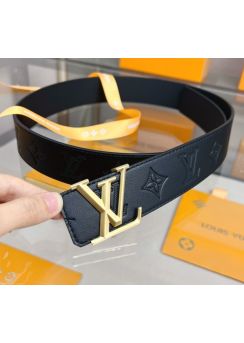 Louis Vuitton LV Initiales 40MM Reversible Leather Belt Black Monogram 