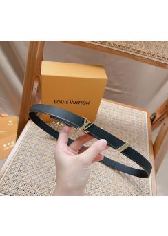 Louis Vuitton LV Initiales Black Leather Belt 20MM