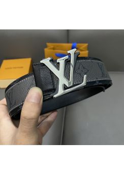 Louis Vuitton LV Initiales Monogram Canvas Belt Gray 40MM