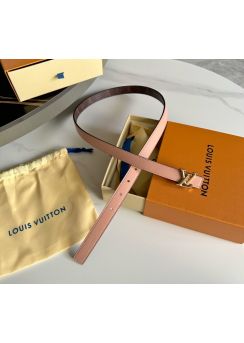 Louis Vuitton LV Initiales Pink Leather Monogram Canvas Belt