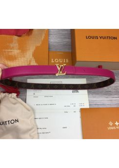 Louis Vuitton LV Initiales Purple Leather and Monogram Canvas Belt 20MM