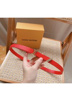 Louis Vuitton LV Initiales Red Leather Belt 20MM