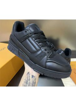 Louis Vuitton LV Trainer Sneakers Black Calf Leather 35To40To45
