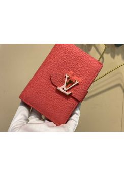 Louis Vuitton LV Vertical Compact Wallet Red Taurillon Leather M82144