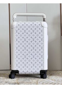 Louis Vuitton Horizon 55 Luggage Trolley Traval Case Optic White Monogram Canvas and Leather M10149 