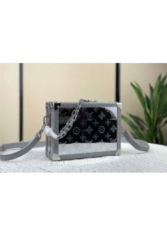 Louis Vuitton Clutch Box Silver Miroir Monogram Bag M20233 