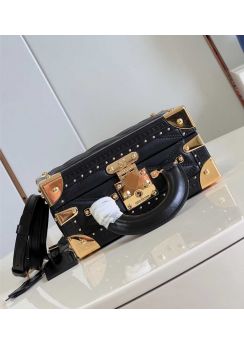 Louis Vuitton Petite Valise Top Handle Bag Black Leather M20468 
